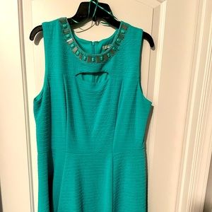 Light teal Sleeveless lined dressed
